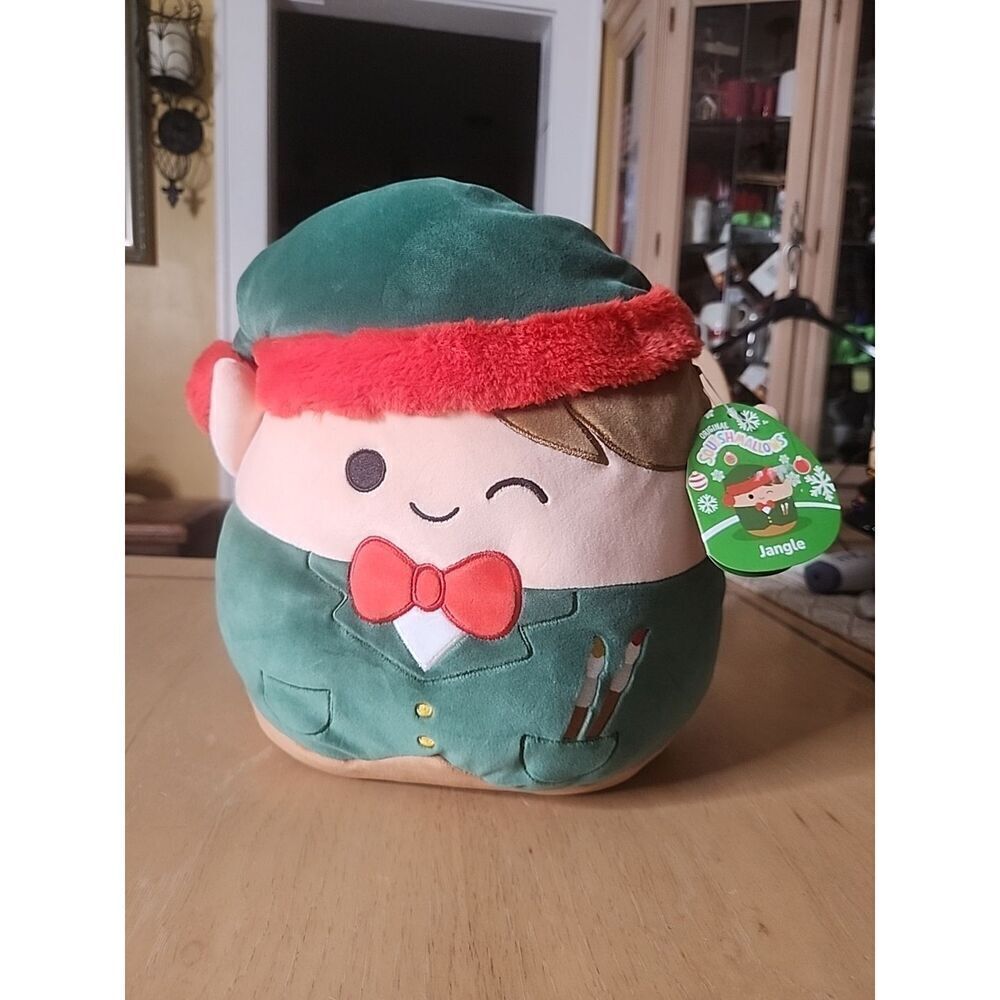 Squishmallow 12 inch JANGLE the Toy Painting Elf Christmas